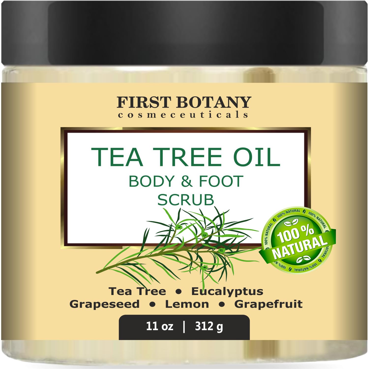 First Botany gommage pieds arbre à thé et sel – exfoliation naturelle et fraîcheur des pieds