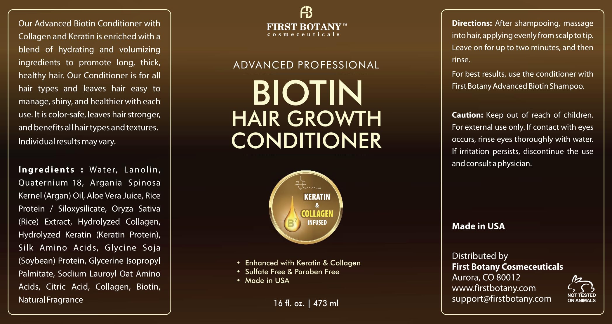 Routine matinale First Botany: usage facile et cheveux nets.