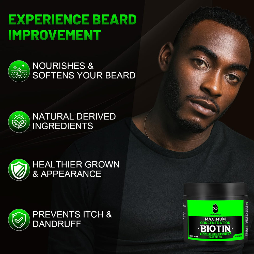 First Melody Beard Butter avant-après, barbe visiblement plus douce