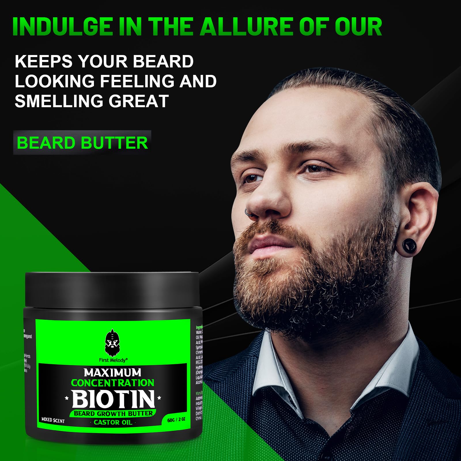 First Melody Beard Butter texture crémeuse, facile à étaler