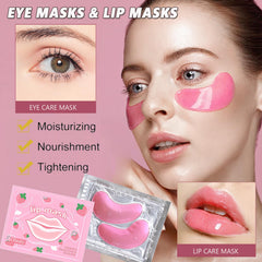 Firstfly masque levres cristal collagene rose, hydration durable.
