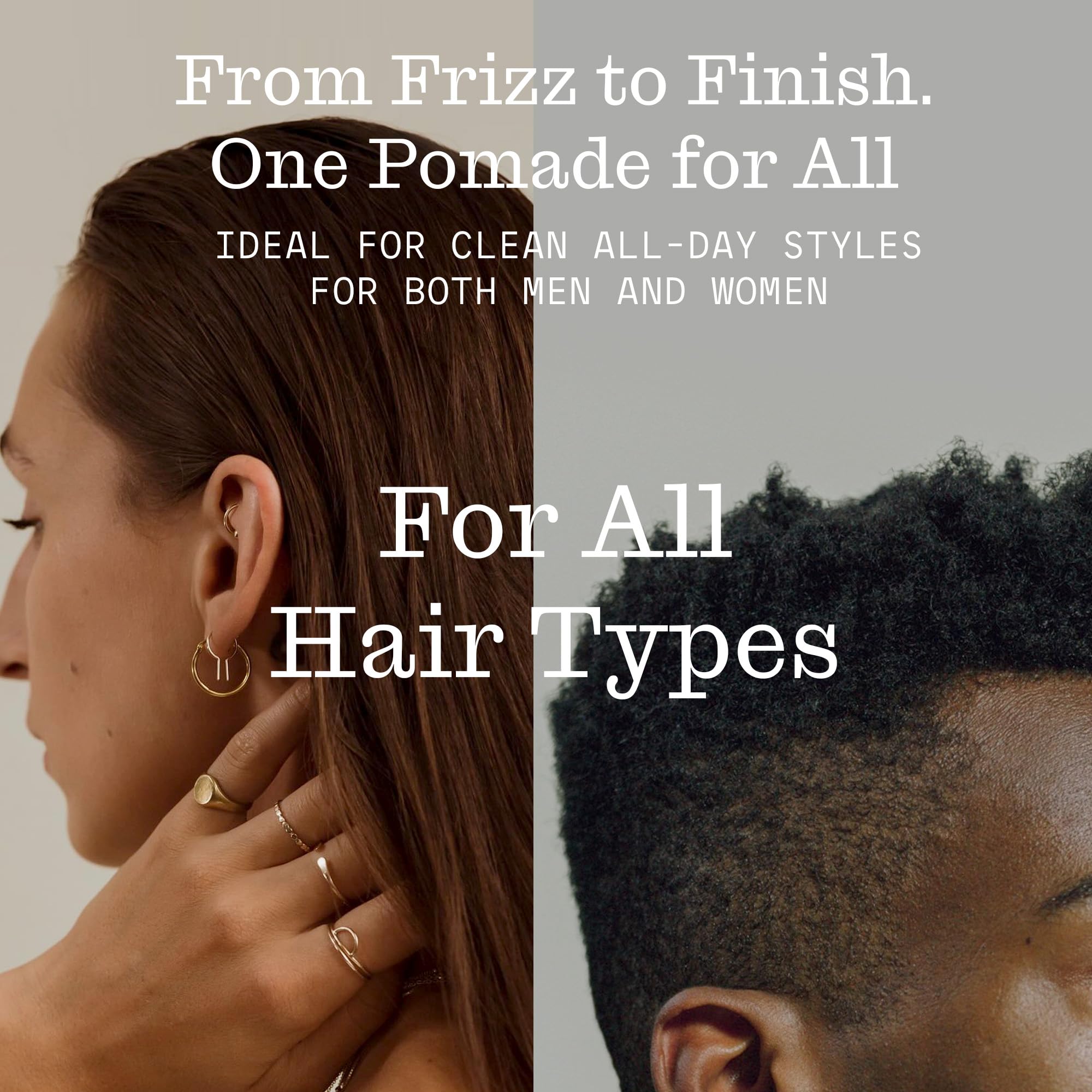 Firsthand pommade adaptée à tous types et longueurs de cheveux.