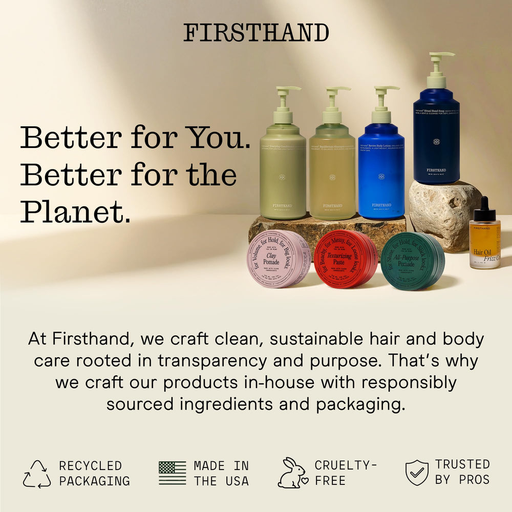 Firsthand pommade emballage recyclé et respectueux de l’environnement.
