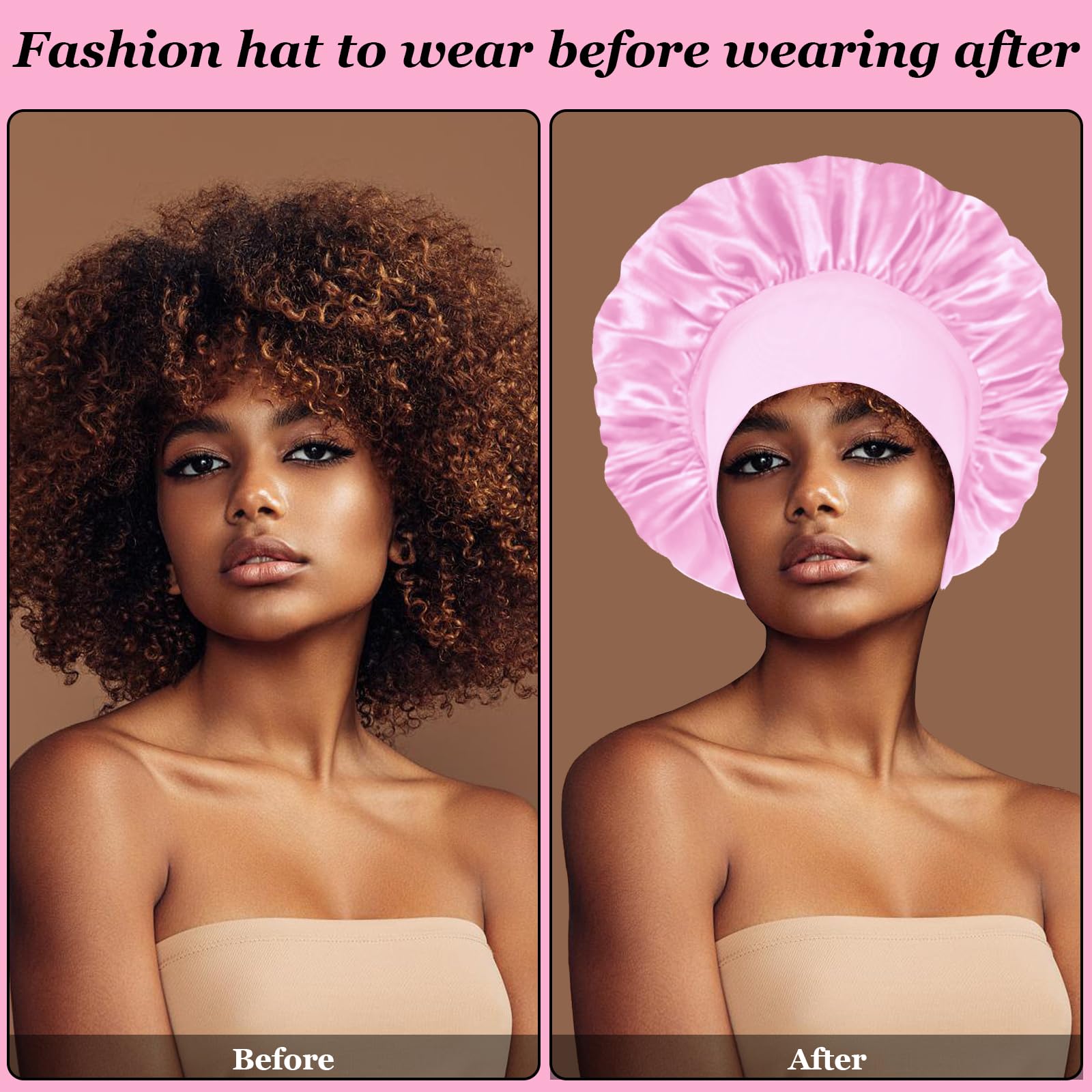 Firstpella bonnet satin violet pour dormir, maintien léger et confort nocturne.