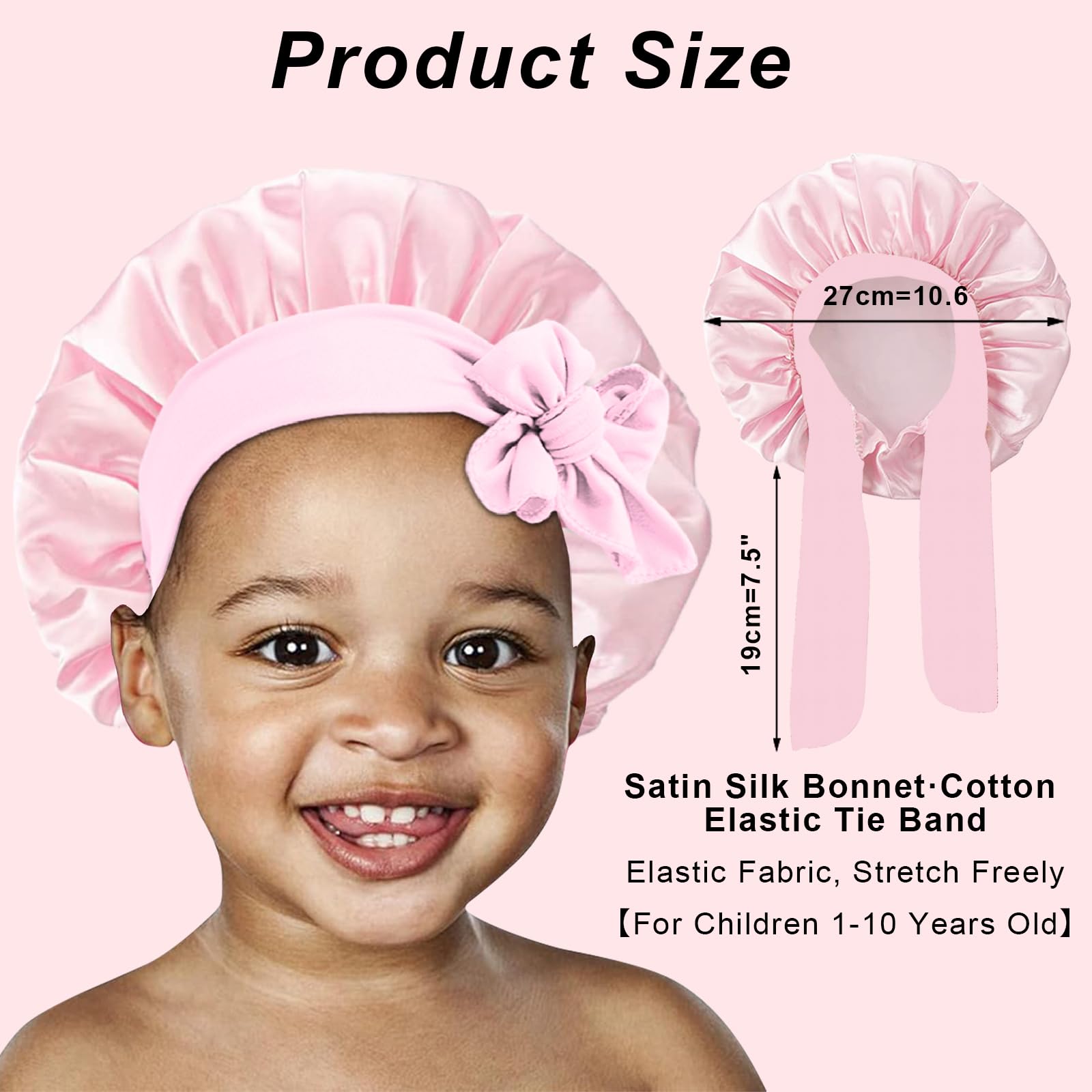 FIRSTPELLA bonnet satin enfant bleu clair pour dodo, confort nocturne.