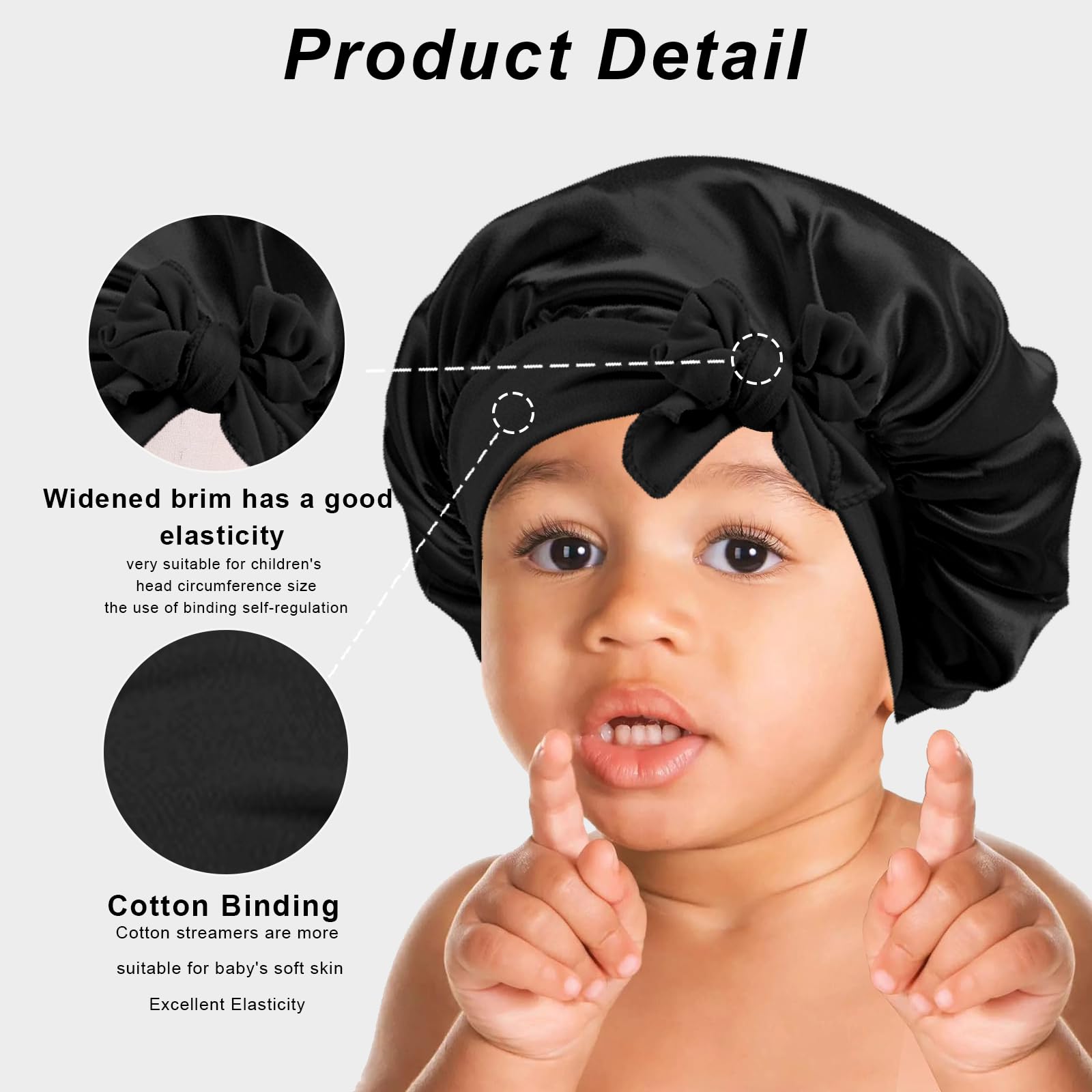 Enfant portant le bonnet FIRSTPELLA au coucher, coiffure protégée et confort nocturne.