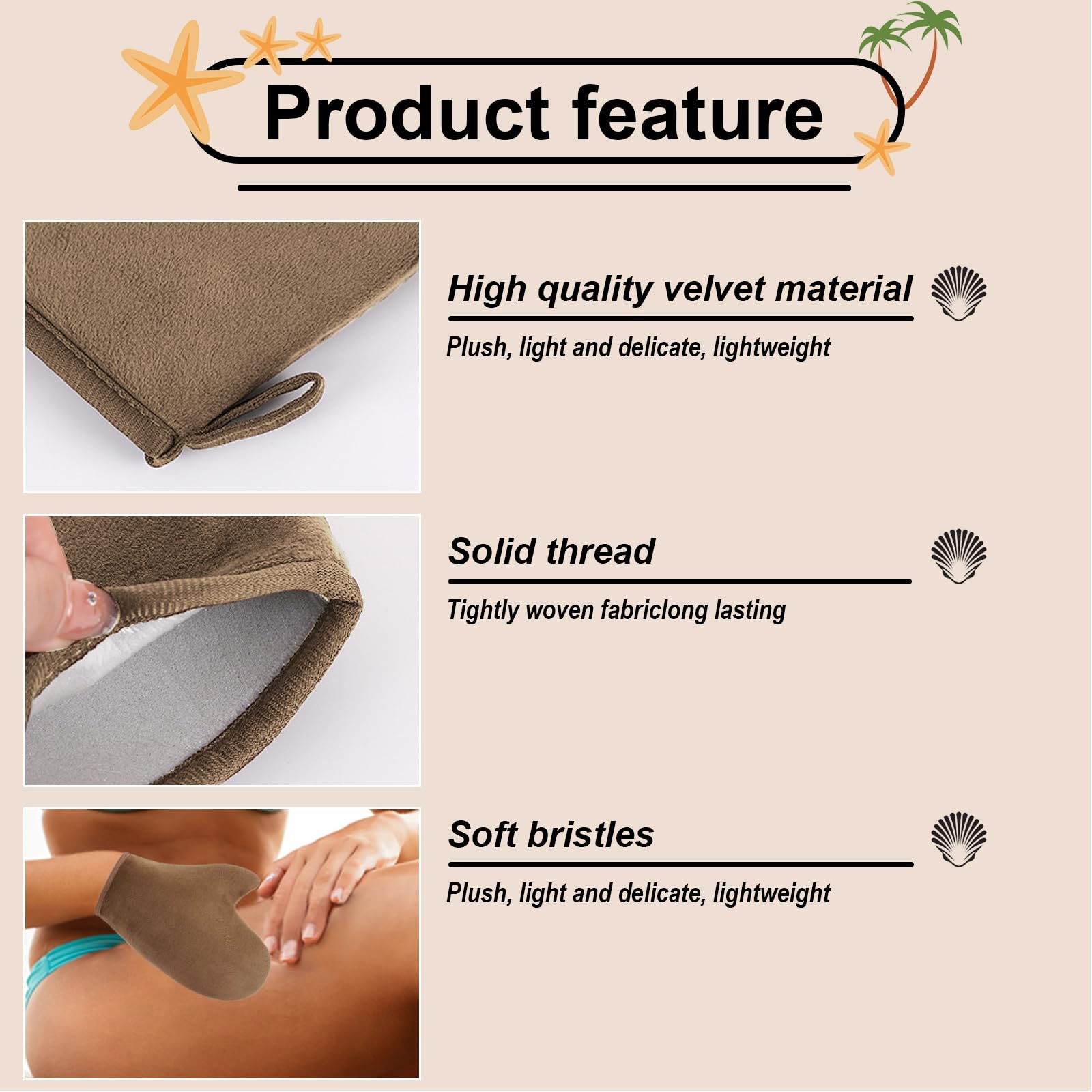 FIRSTPELLA mitaine-bronzage-auto-bronzant prise en main confortable