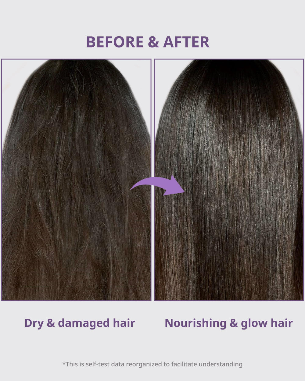Pointes et longueurs traitées avec Star Shine Hair Essence pour brillance légère.