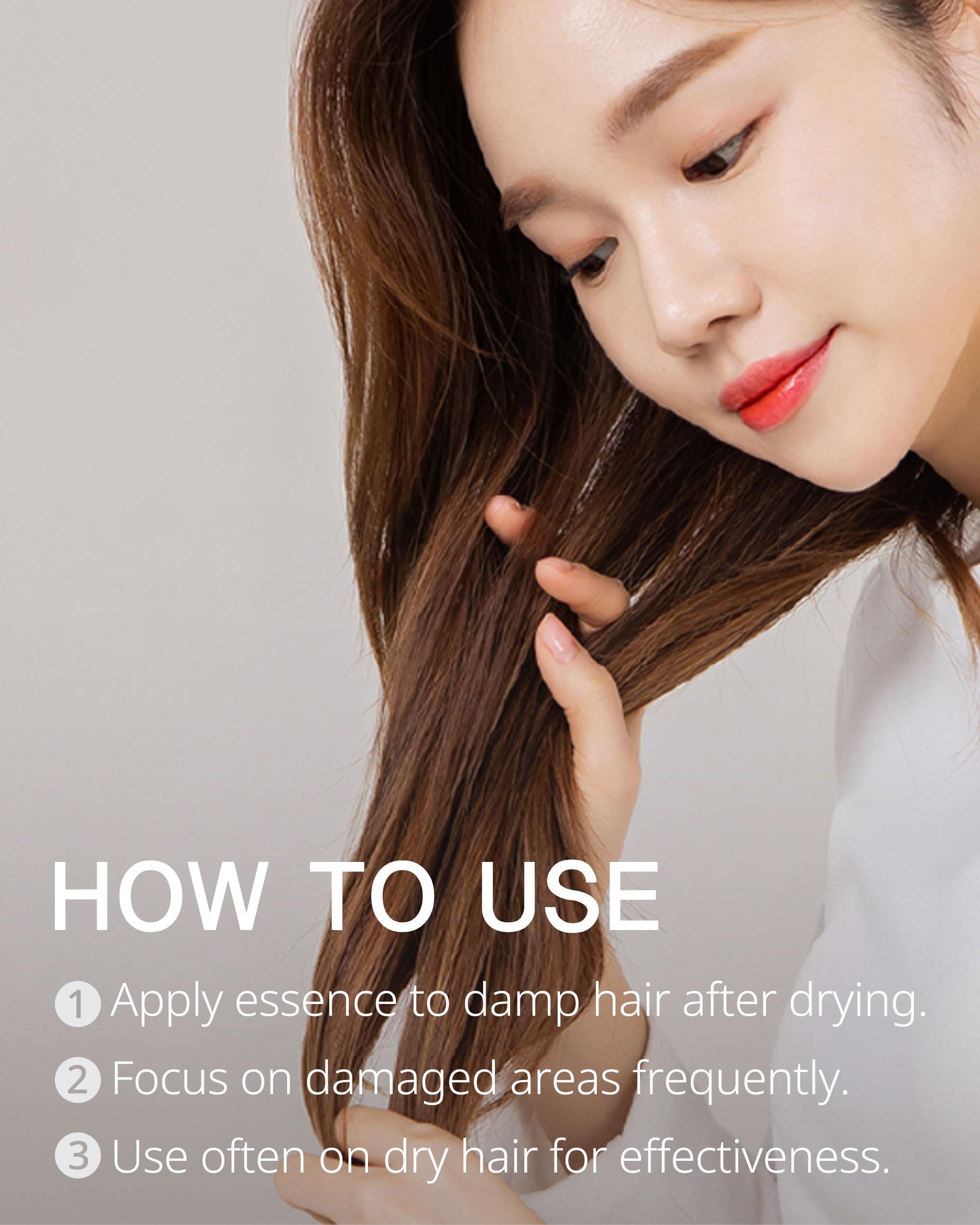 Rituel quotidien simple avec Star Shine Hair Essence pour des longueurs saines et lumineuses.