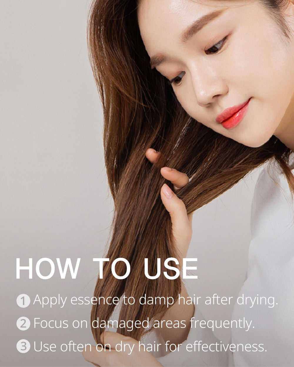 Rituel quotidien simple avec Star Shine Hair Essence pour des longueurs saines et lumineuses.