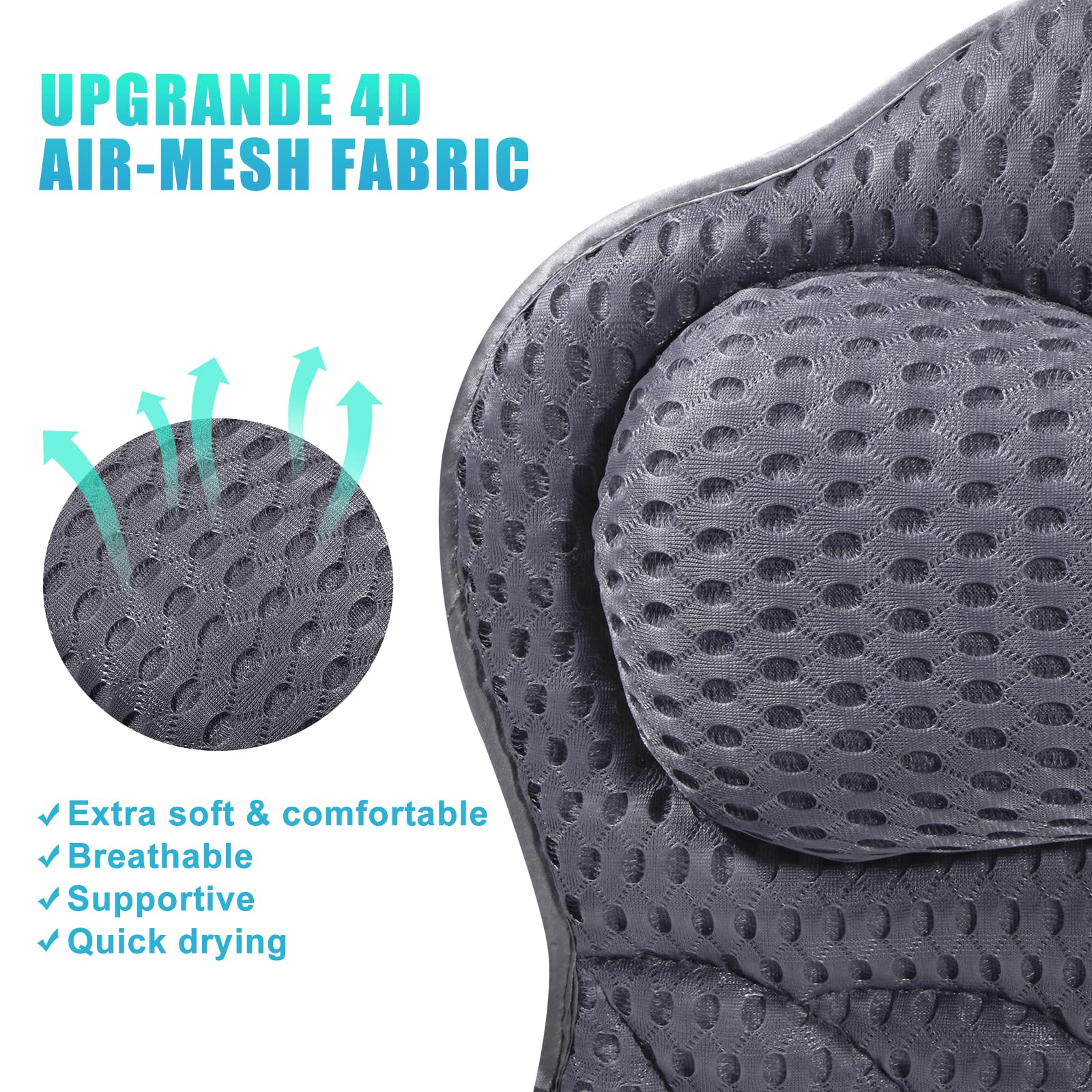 Coussin de bain Fitheaven en forme de papillon 3D pour le soutien du cou.