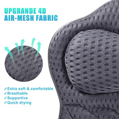 Coussin de bain Fitheaven en forme de papillon 3D pour le soutien du cou.