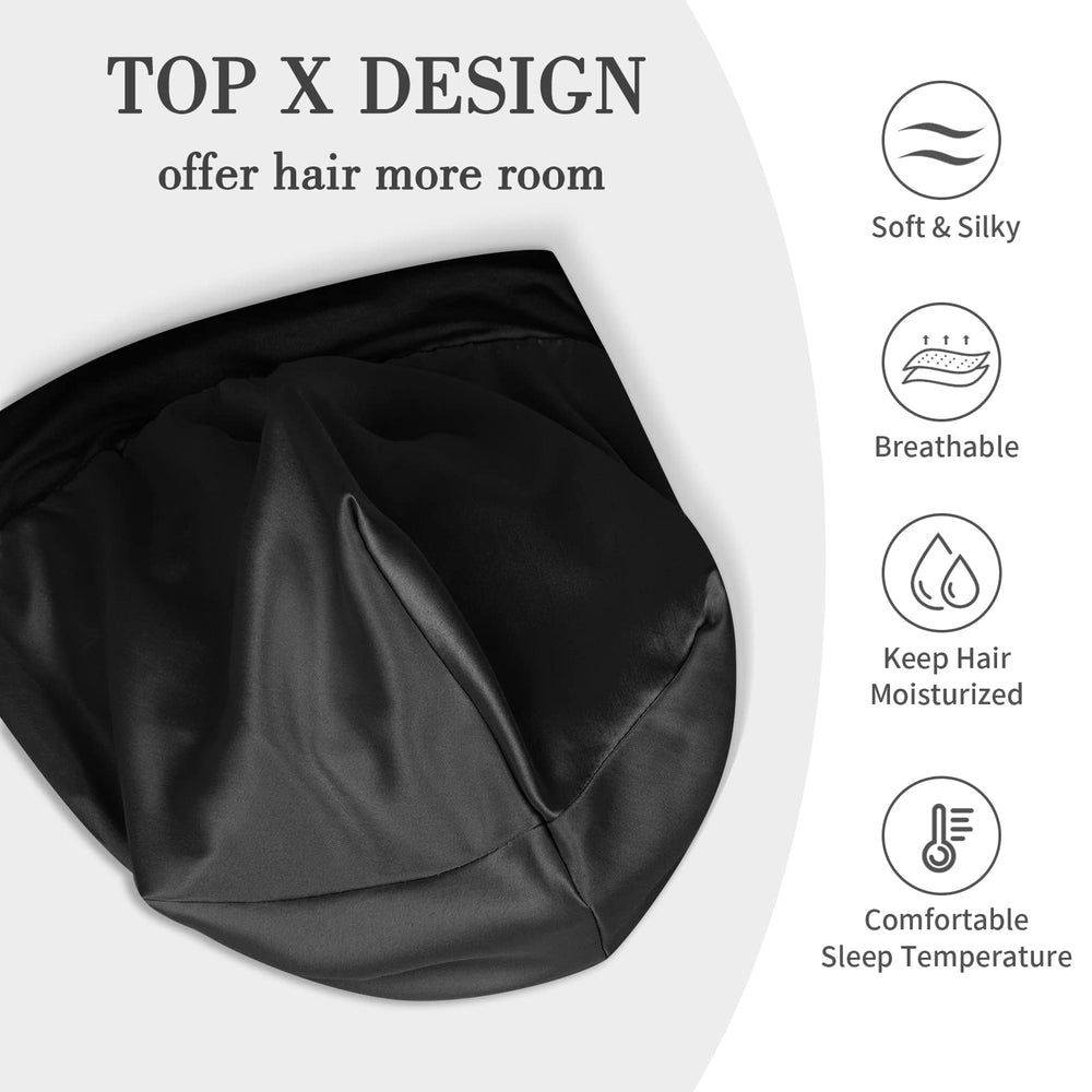 Fittia bonnet satin pour boucles – préserve les boucles et l'hydratation.