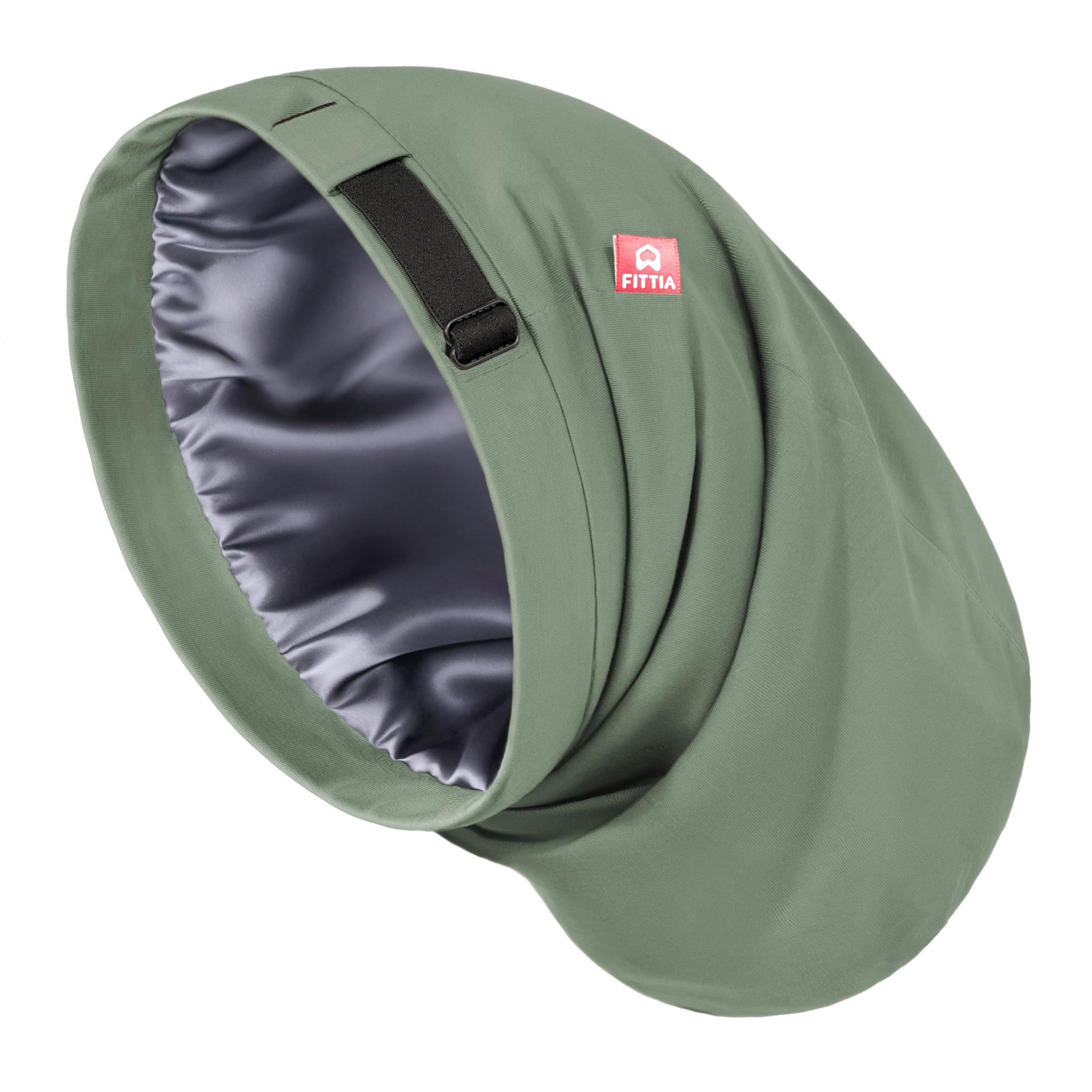 Bonnet satin Fittia grand pour dreadlocks, protection nocturne des longueurs.