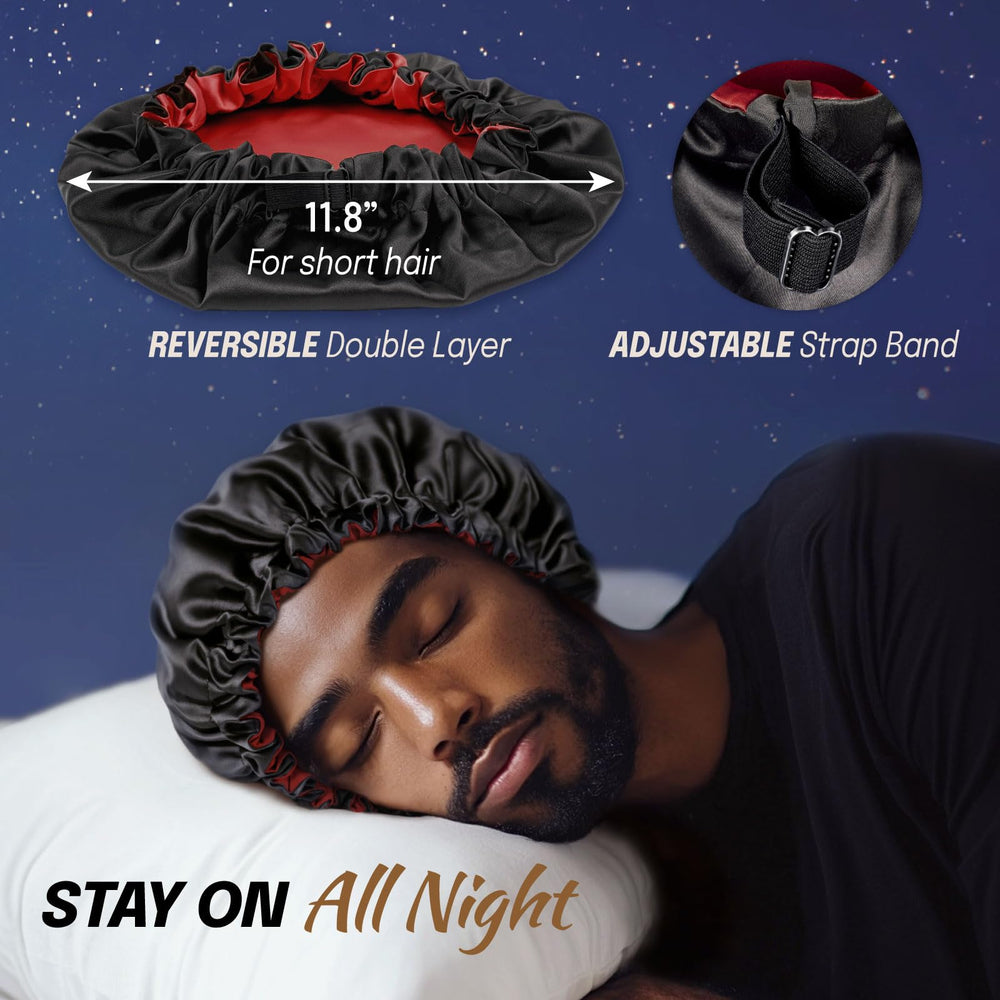 Fittia bonnet satin protection cheveux texturés au repos nocturne.