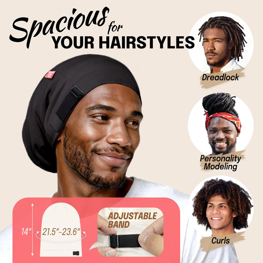 Bonnet satin Fittia grand pour une utilisation quotidienne sur cheveux bouclés.