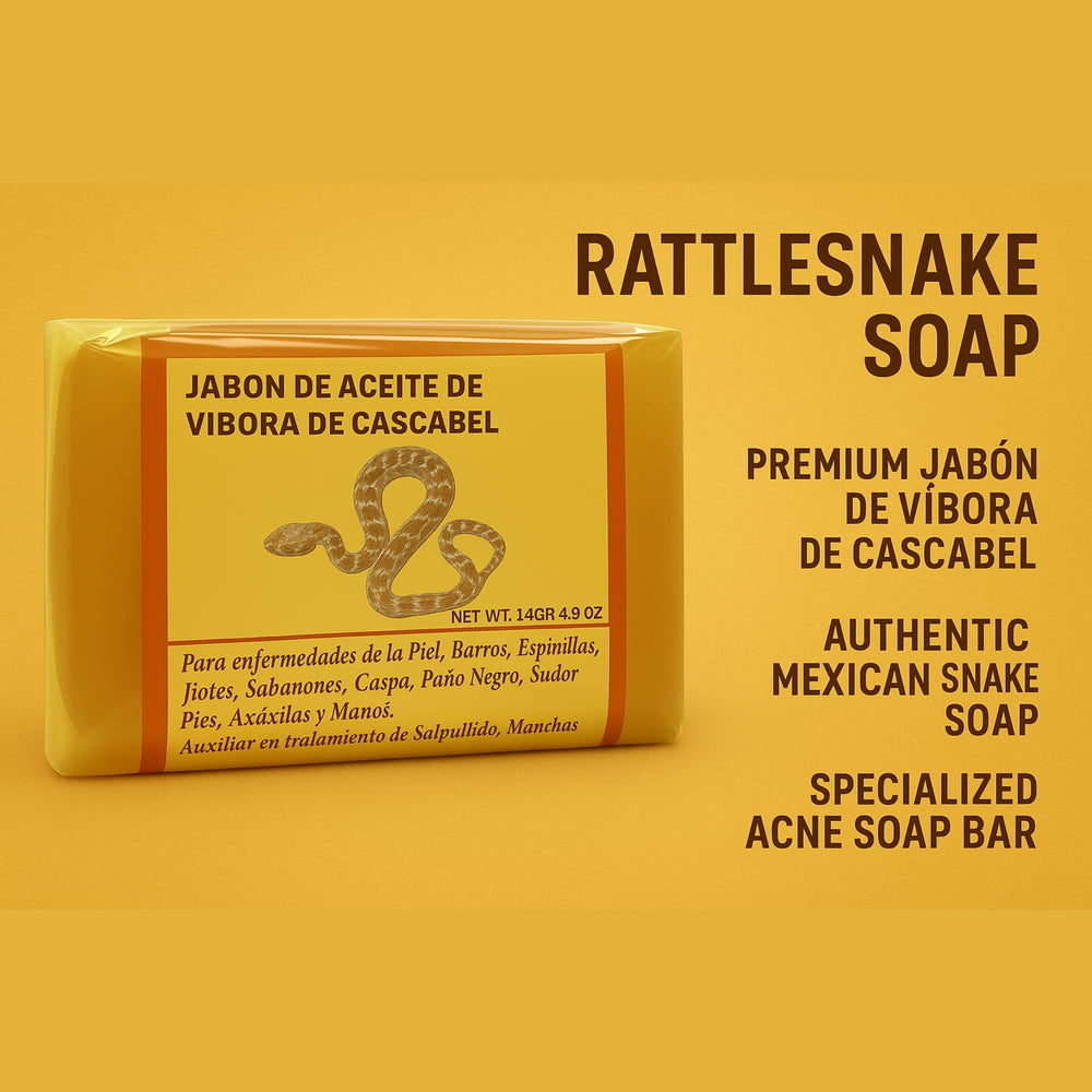 Five Brothers Products – Savon huile serpent cascabel, texture riche prête à mousser.