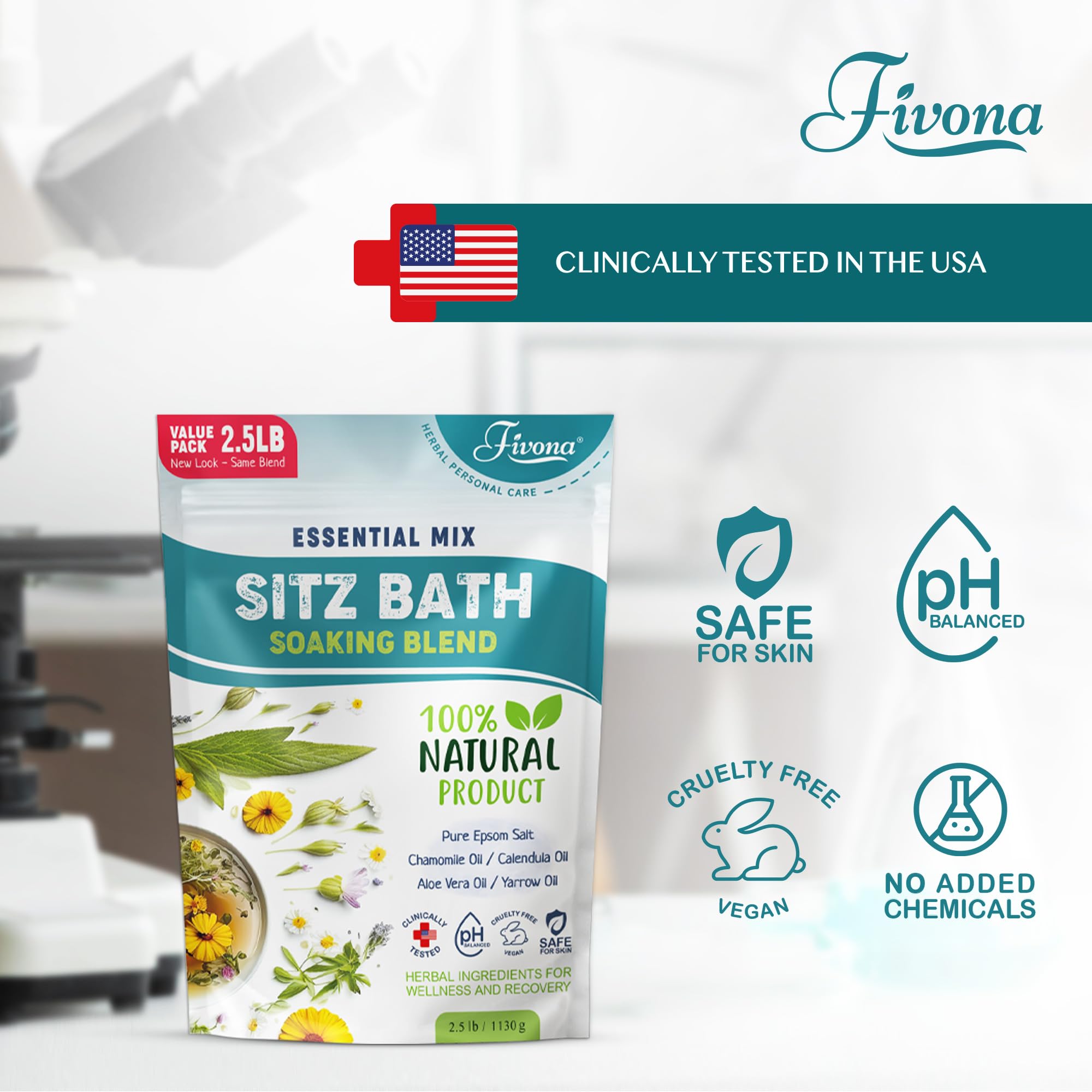 FIVONA Sel d'Epsom postpartum: bain apaisant pour zone sensible.