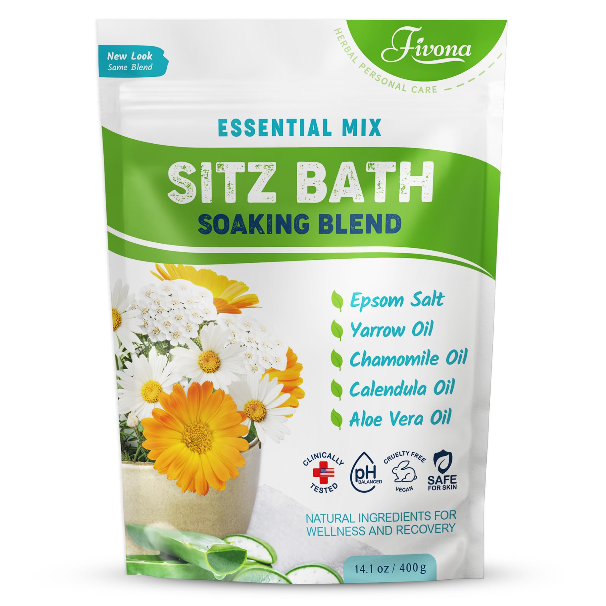 Soin FIVONA Sel bain Sitz naturel Epsom apaise le périnée après accouchement.