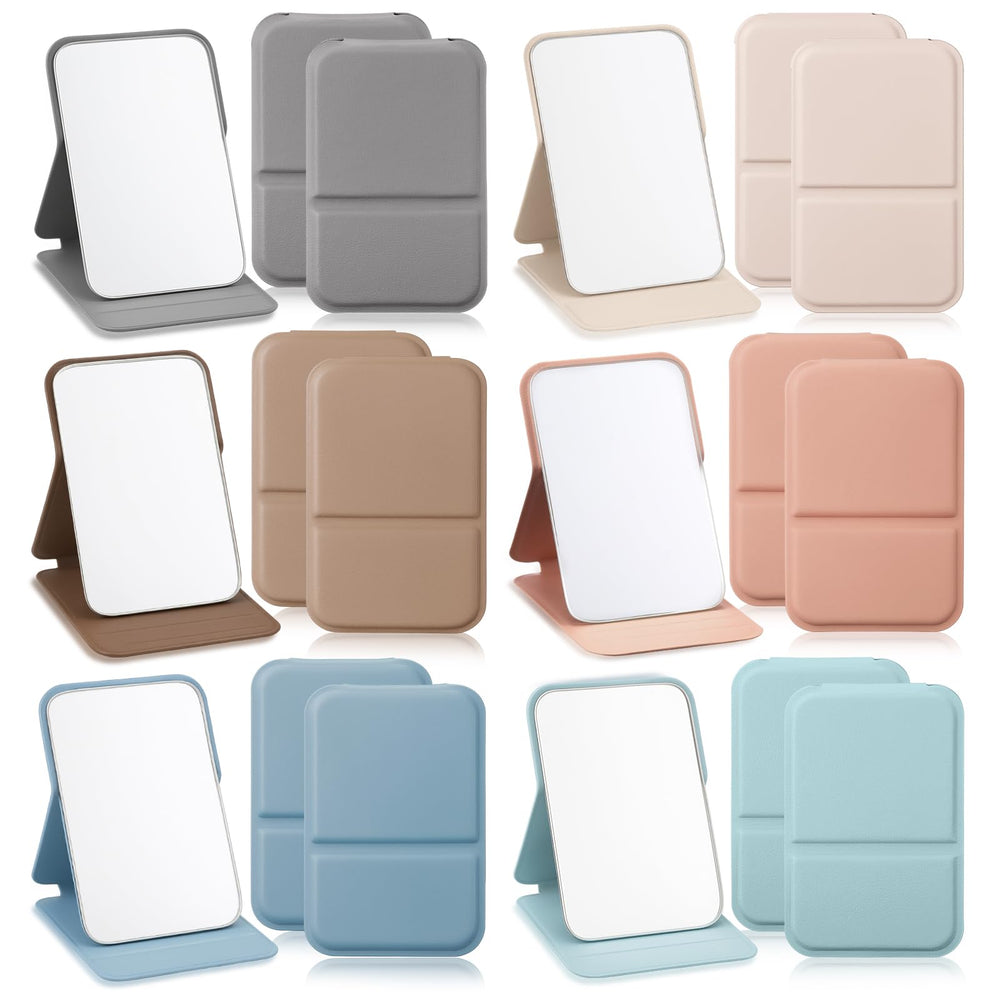 Fiwochic miroir de poche compact rectangle prêt pour retouches rapides.