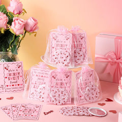 Fiwochic sac organza rose, emballage chic et réutilisable.