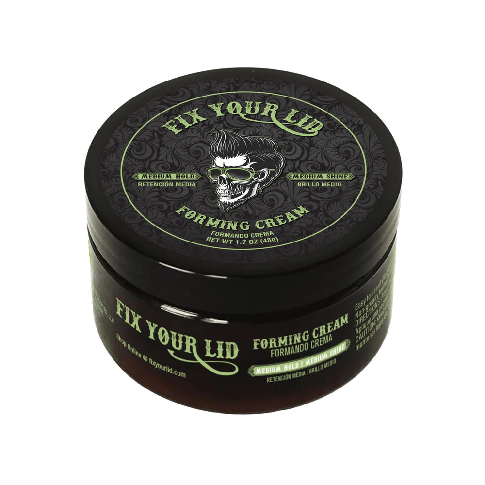 Fix Your Lid Crème Formante – bouteille: tenue naturelle et lavage facile.