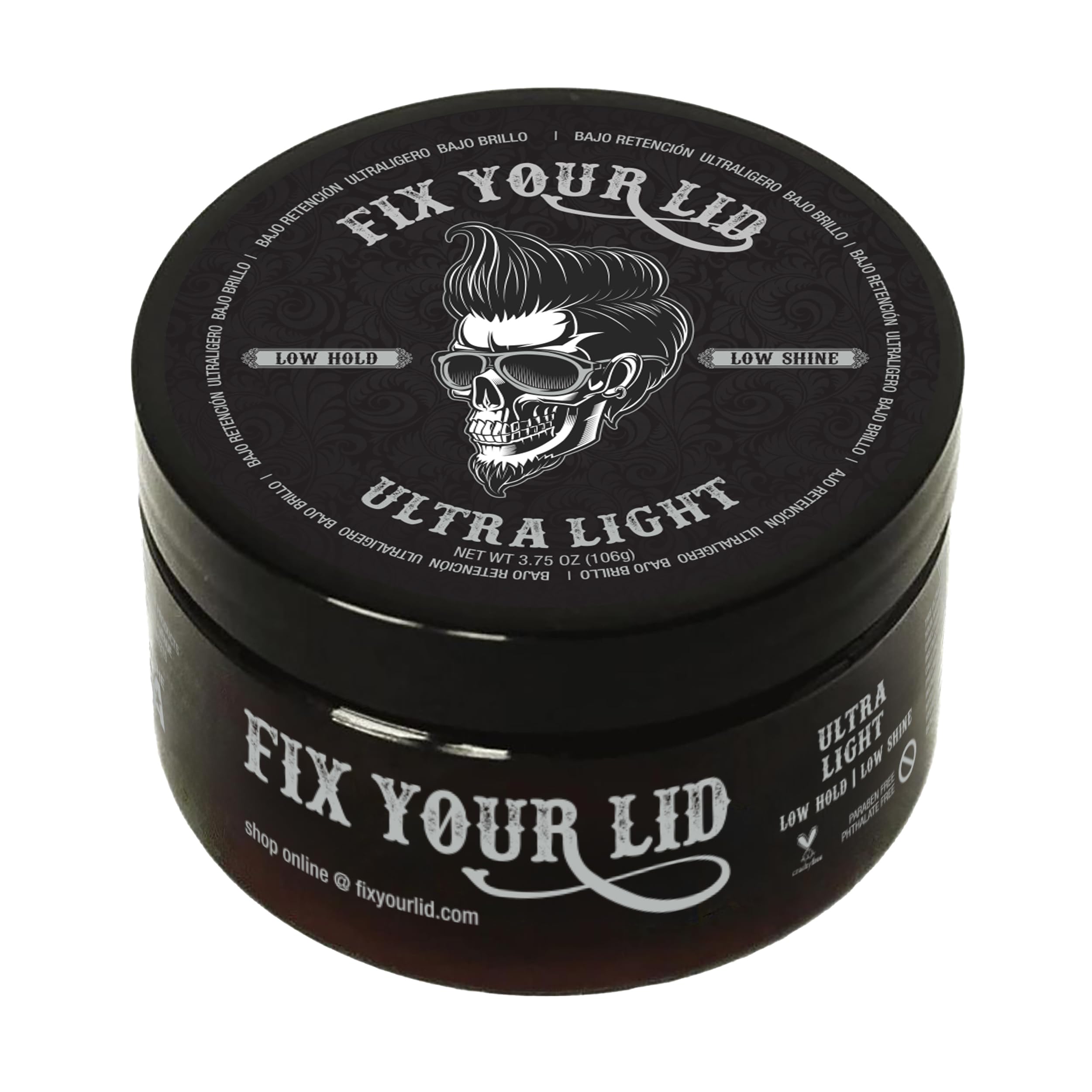 Fix Your Lid Pomade Ultra Léger – Bouteille légère et pratique.