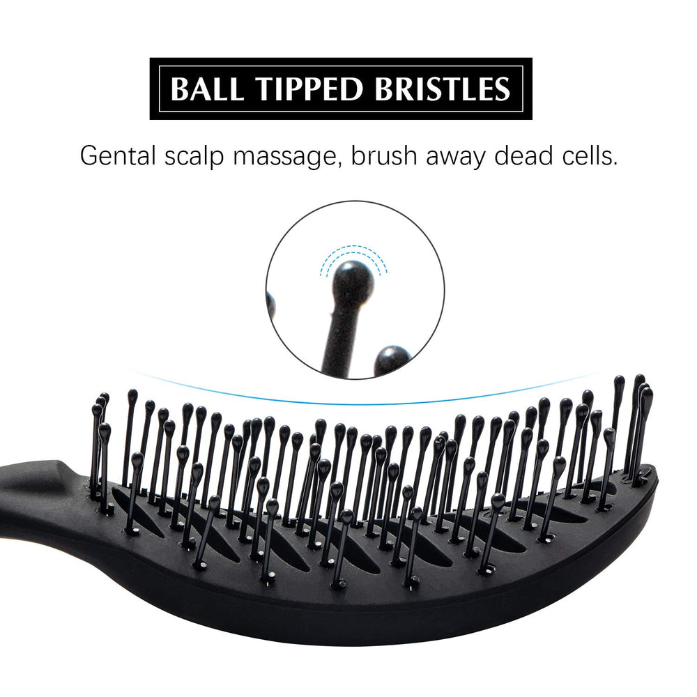 FIXBODY boules massent doucement le cuir chevelu pendant le brossage.