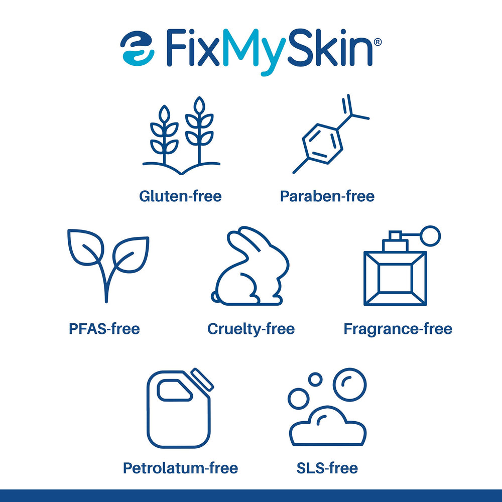 FixMySkin irritation-relief lip balm calming minor irritations and chapped lips.
