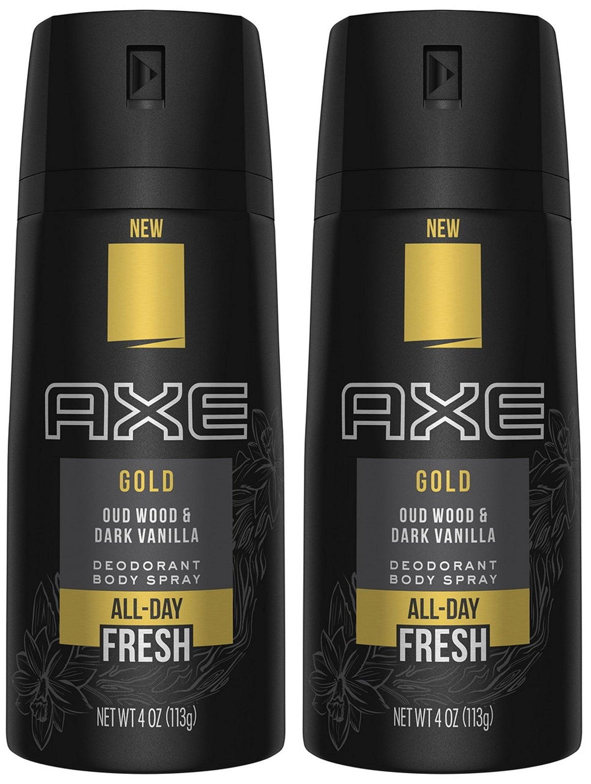 Axe Gold Oud Wood et Dark Vanilla – pulvérisateur pour une fraîcheur durable toute la journée