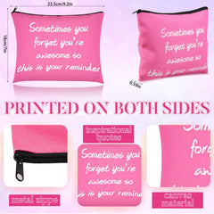 Sacs maquillage Fjoron ensemble varié avec motifs positifs pour le sac quotidien.