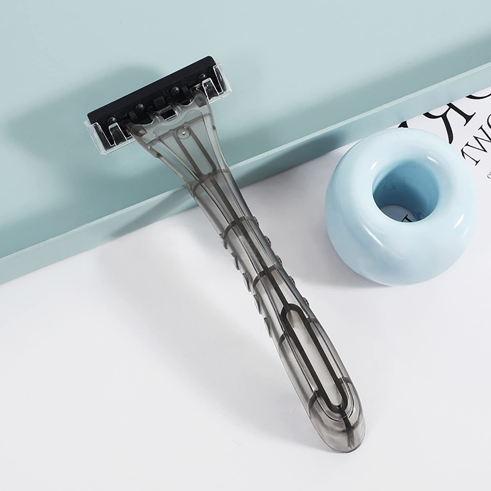 Rasoir à double lame inox FKYzixeh, durabilité et rasage précis.