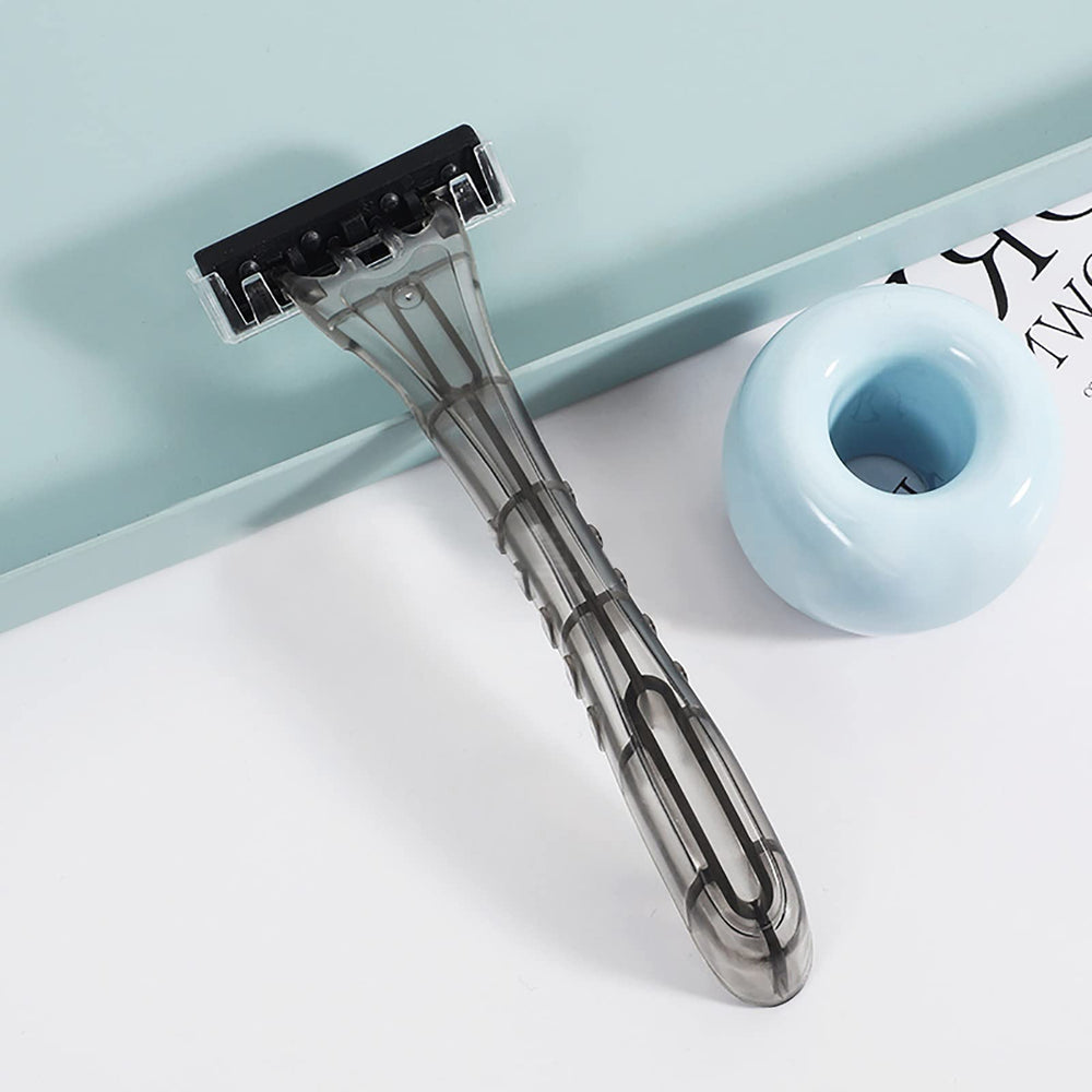 Rasoir à double lame inox FKYzixeh, durabilité et rasage précis.