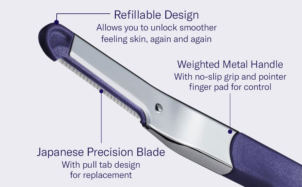 Flamingo Dermaplane avec languette de tirage pour remplacement facile