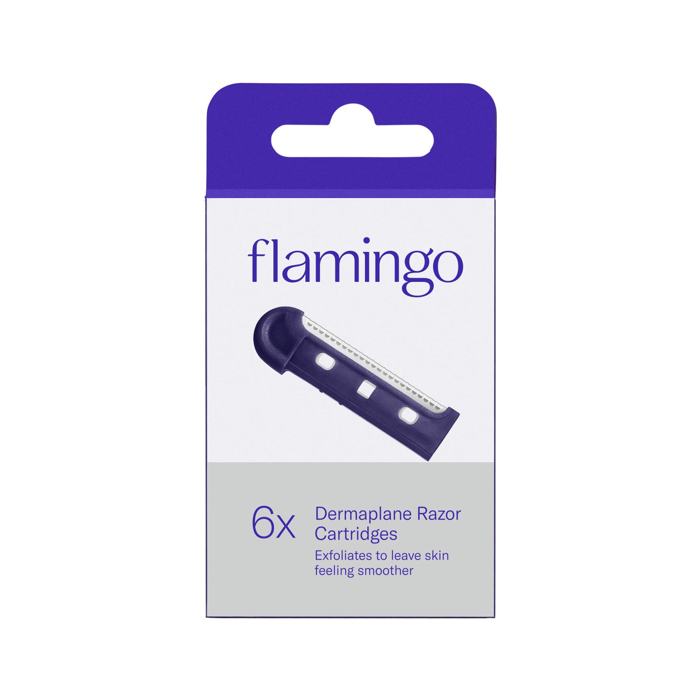 Boîte Flamingo Dermaplane : recharge de 6 lames inox pour remplacement rapide et hygiène