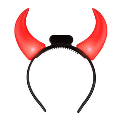 FlashingBlinkyLights accessoire lumineux cornes diable rouges brillantes, visuel spectaculaire pour fêtes.