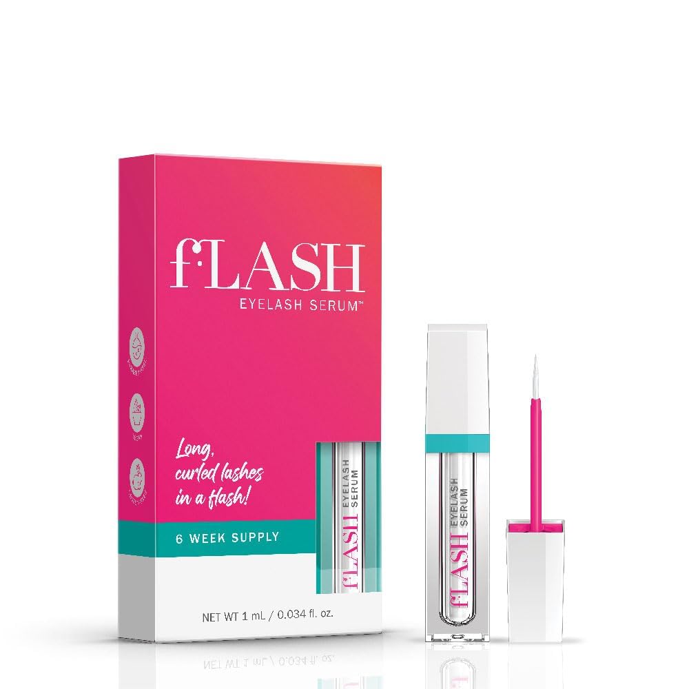 FLASHSERUM mini prêt à appliquer sur la ligne des cils pour une précision.