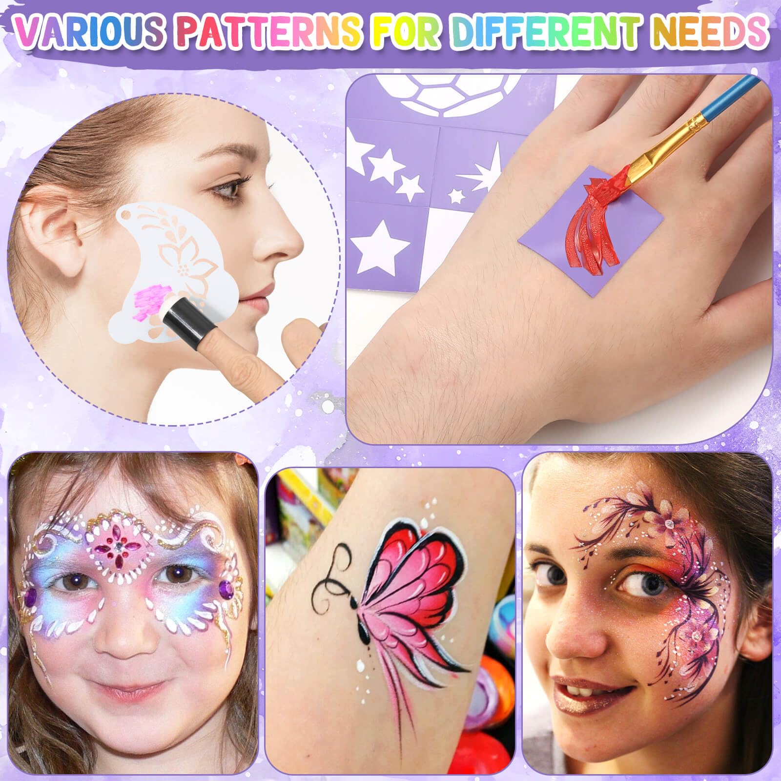 Flasoo eponges-doigts-4 assurent une application douce et uniforme des couleurs.