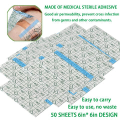 Flatoedu pellicule adhésive tatouage 6x6, protection légère