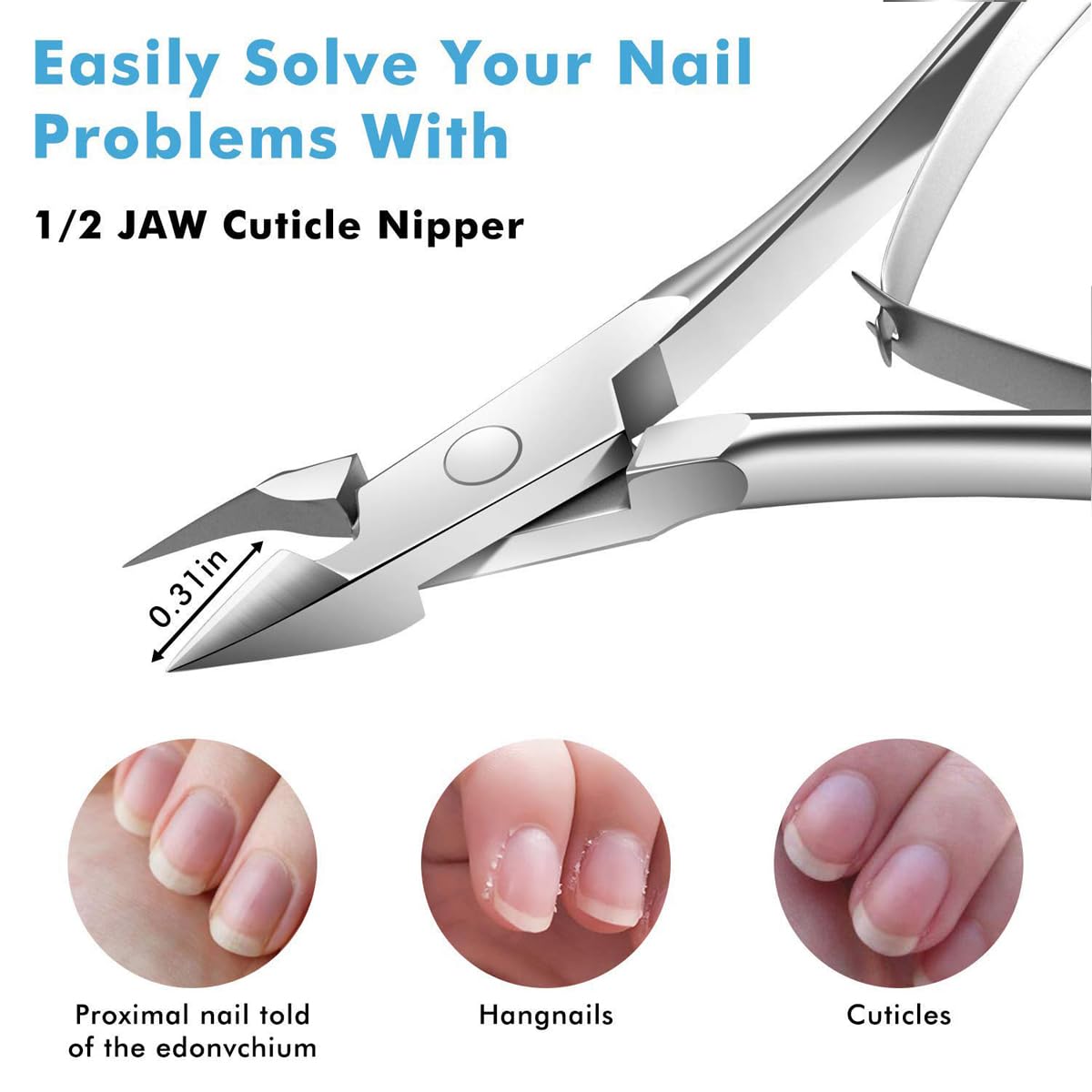 Flauntia outils-cuticule acier inoxydable, design robuste et durable