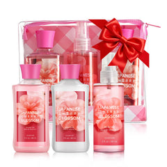 Ensemble fleur cerisier japonaise: gel-douche rafraîchissant et hydratant