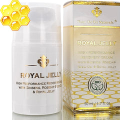 Crème visage anti-âge Fleur De Lis Naturals dans son pot pour peau lisse et hydratée.