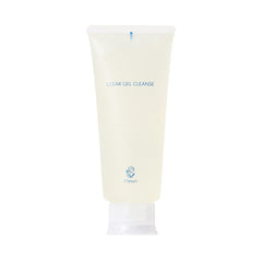 Fleuri Clear Gel Cleanse – bouteille élégante, nettoyant visage doux pour peau sensible.