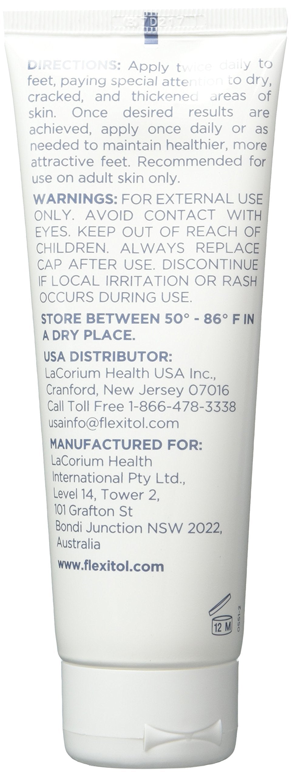 Application nocturne de Flexitol Baume Talons pour pieds plus doux.