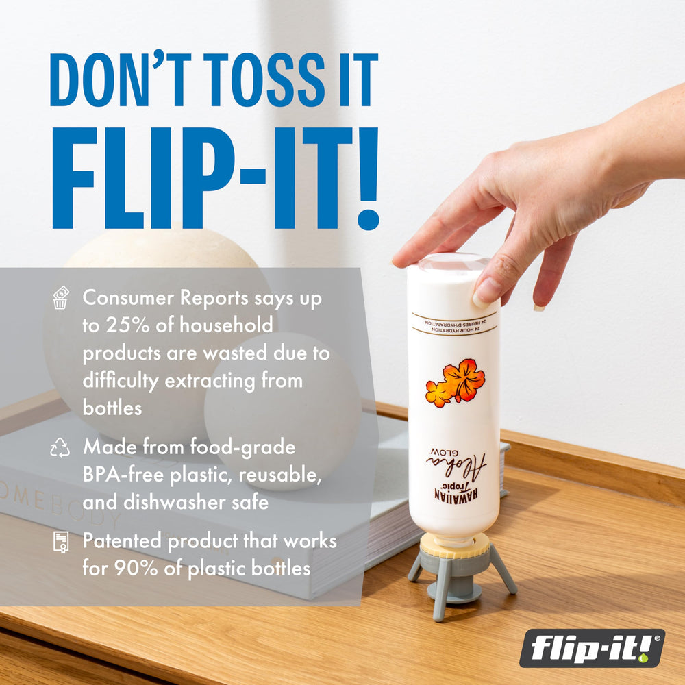 Flip-It! Adaptateurs grands 33mm, ajuste universel pour un versement sans gaspillage.
