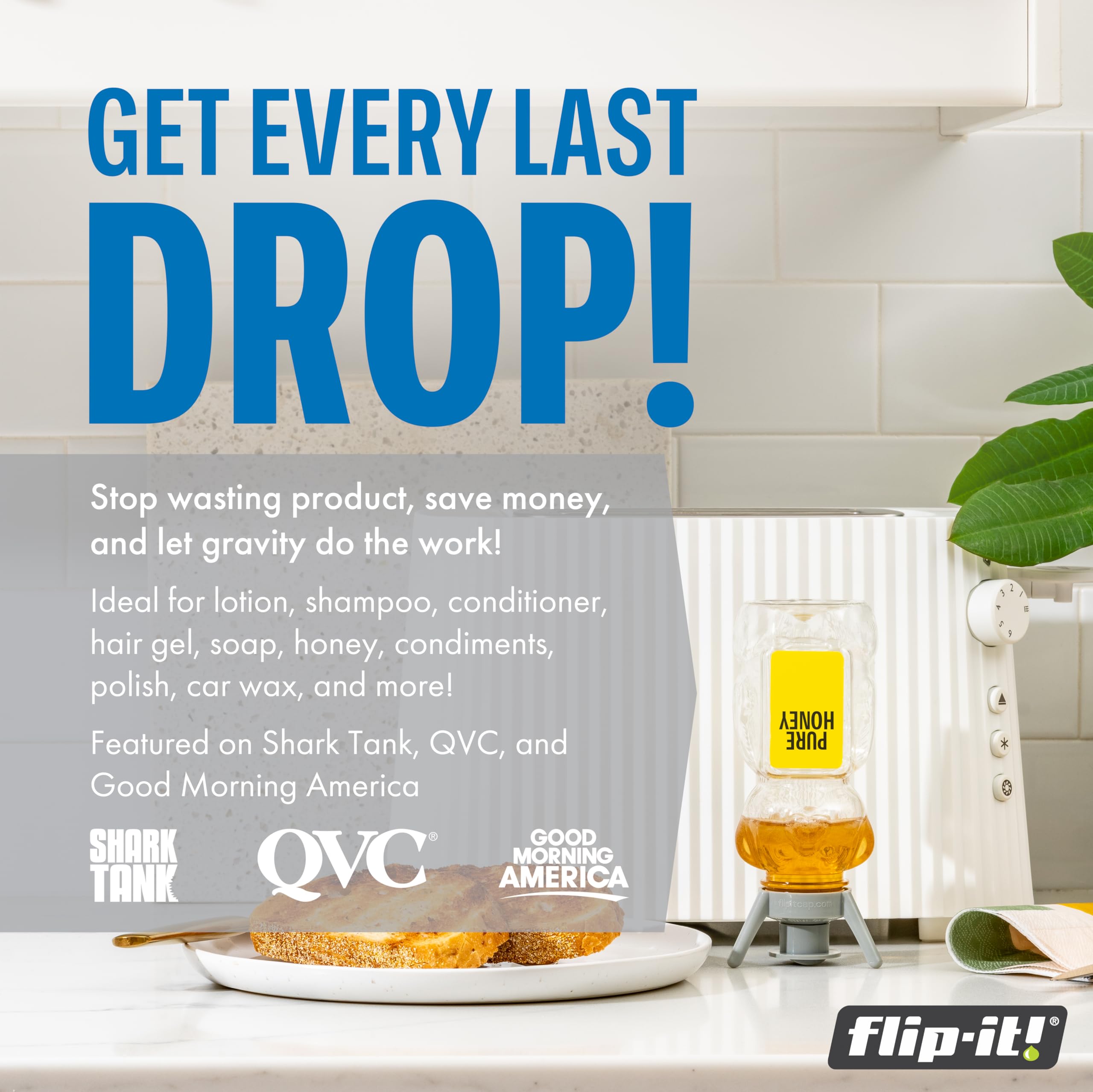 Flip-It! Adaptateurs moyens 28mm, compatible avec de nombreuses bouteilles plastiques.