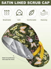 Floraltop bonnet satin queue-de-cheval, maintien stable même lors des déplacements.