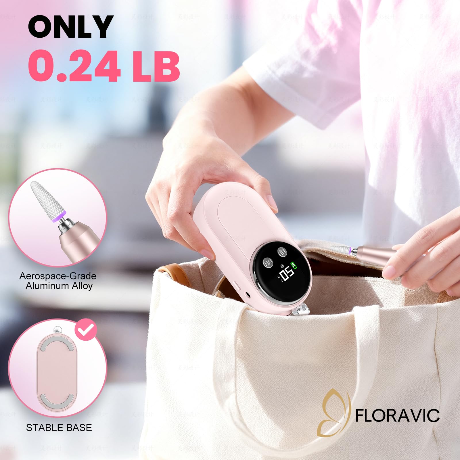 FLORAVIC manche-ergonomique-silencieux-faible-vibration, confort d’utilisation prolongé.