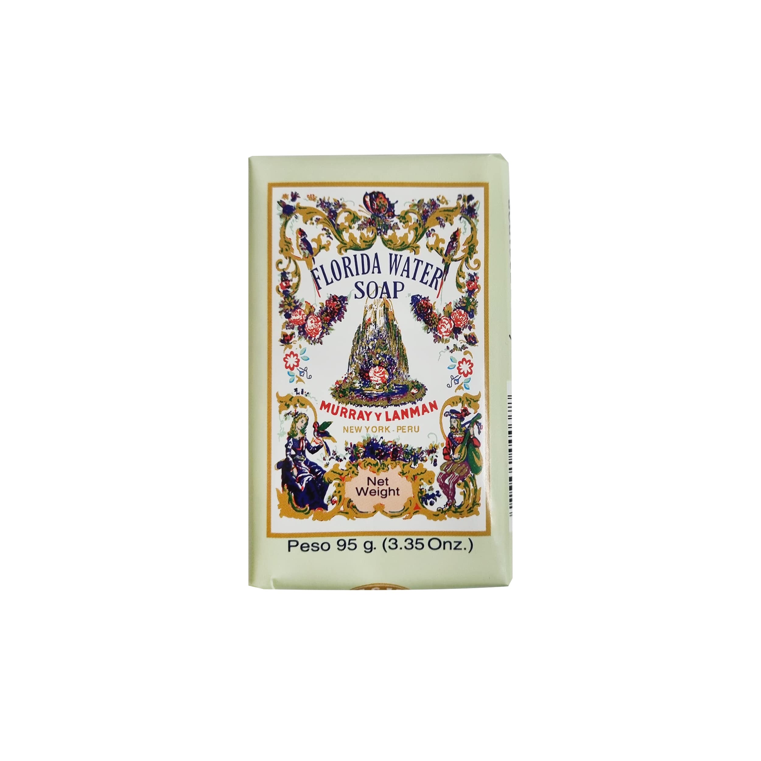Savon Florida Water en barre, paquet de quatre, idéal pour une routine parfumée.
