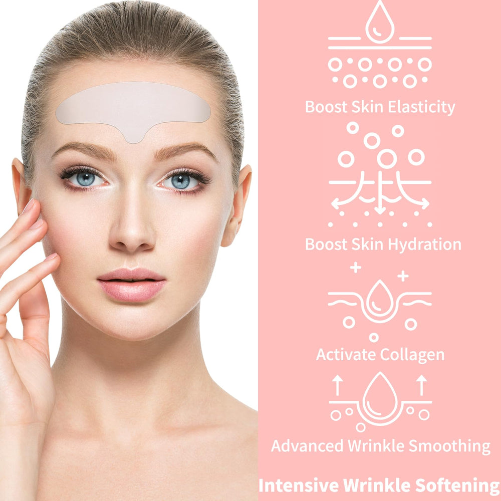 Application facile des patchs Floverkity frontaux en silicone sur le visage.